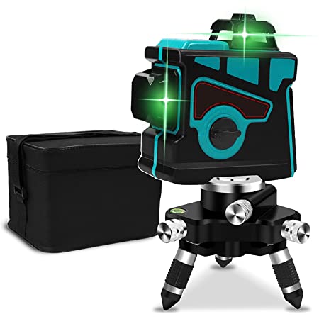 レーザー墨出し器 水平器 360°照射レーザーレベル 緑色ミニ3D 自動補正高輝度 省エネ 連続使用 ミニ型 持ち運び便利 操作簡単 (Color : 青い)