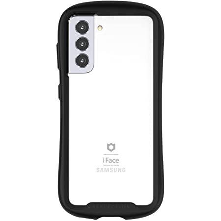 iFace Reflection Galaxy S21 5G ケース クリア 強化ガラス [ブラック]
