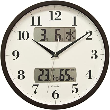 「365日保証」時計 壁掛け 電波 掛け時計 温度 湿度 夜間秒針停止 シンプル 見やすい 大きい 30cm 木目調　落ち着いた 北欧風 おしゃれ インテリア 部屋お飾り Cosy Casa Wall Clock(ホワイト)
