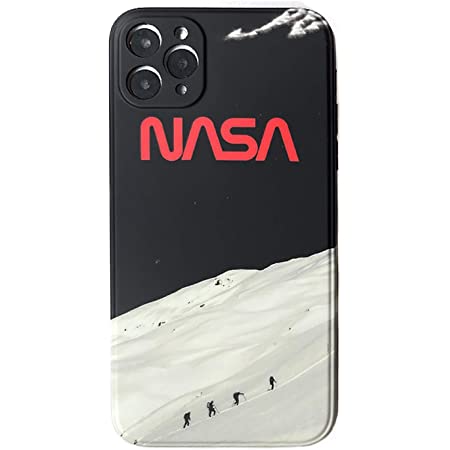 Iphone11/11pro Iphone12 NASA携帯電話ケース つや消し 携帯電話の保護ケース 超薄型 滑り止め (IPHONE11, 黒)
