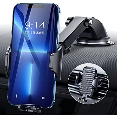 【Amazon限定ブランド】HonShoop 車載Qi ワイヤレス充電車載ホルダー 10W/7.5W 急速ワイヤレス充電器 車ホルダー自動開閉　360度回転 吸盤式＆吹き出し口2種類取り付 iPhone 12/pro/mini/ iPhone 11/pro/pro max/X/XR/XS/XSMAX/8/8 Plus/Galaxy S9/S8/S8 Plus/S7/S7 Edgete 8/Nexus 5/6等に適用ワイヤレス充電機種に対応できます。