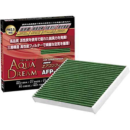 AQUA DREAM(アクアドリーム) PLATINUM カーエアコンフィルター トヨタ用 銀イオンで抗菌効果 除塵 脱臭 風量効果 AFP-1008