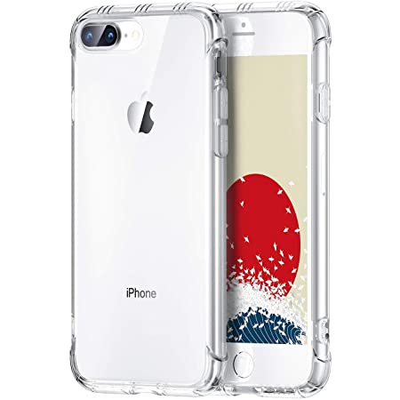 【2021新版】iPhone 8 Plus ケース iPhone 7 Plus クリアカバ－ 黄変防止 軽い 米軍MIL規格 耐衝撃 レンズ保護 衝撃吸収 ワイヤレス充電対応 アイフォン8 Plus/7 Plus 透明ケース 滑り止め フィット感 5.5インチ 対応