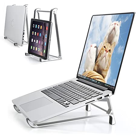 ノートパソコンスタンド PCスタンド macスタンド 腰痛/猫背解消 軽量 ブックスタンド 姿勢改善ラップトップスタンド タブレット スタンド Macbook/Macbook Air/Macbook Pro/iPad/ノートPC/17インチまでに対応 ラップトップスタンド