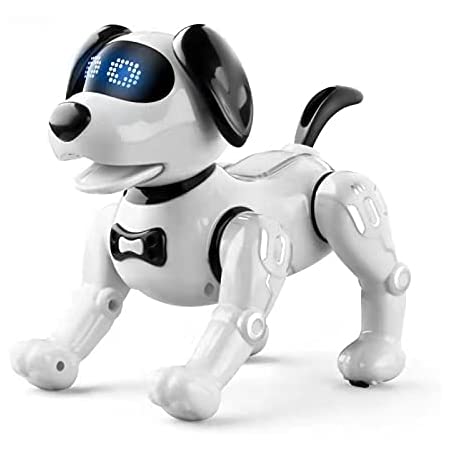 ロボット犬 おもちゃ 犬型ロボット 電子ペット 男の子おもちゃ 女の子おもちゃ 子供おもちゃ ペットロボット 誕生日 子供の日 クリスマスプレゼント「日本語の説明書付き」… (ホワイト)