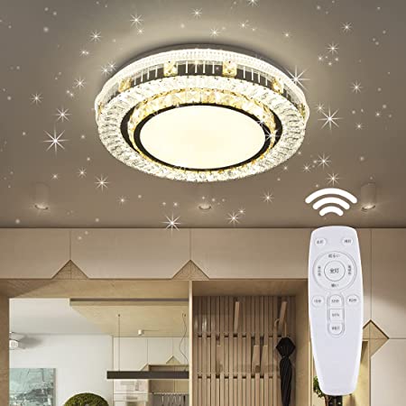 LED シーリングライト 星空効果 LEDライト35W 6~8畳 無段階調光調色 電球色 昼光色 昼白色 天井ライト 照明器具 玄関 門灯 廊下 和室 照明 おしゃれ 台所 洗面所 トイレ 天井照明 引掛式シーリングライト 直径38cm 35W リモコン付き