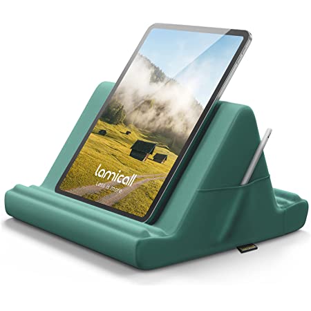 Lomicall 2021 ピロー スタンド タブレット クッション スタンド 膝上 膝 ベッド 枕 まくら ベッドサイド ホルダー, iPad用 stand : 縦置きスタンド, 置き パッド, クッションテーブル, 立てる, 設置, あいぱっと, アイフォン, タブレット対応(4~13′), ミニ エア プロ 12.9インチ, ipad9 第九世代, 2021 mini, Air 1 2 3 4 6 mini6 第六世代, Pro 9.7 10.2 10.5 10.9 11 12.9 インチ, S7
