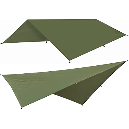 MICOE 防水タープ キャンプ タープ テント 軽量 日除け 耐水加工 遮熱 収納ケース付 2-4人用 サンシェルター ポータブル 天幕 シェード アウトドア (300*300cm)