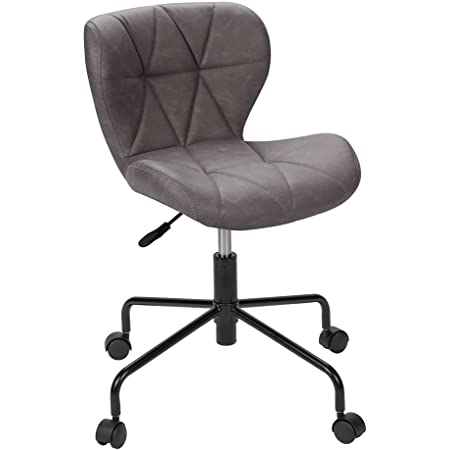 AOSKY オフィスチェア デスクチェア パソコンチェア コンパクト おしゃれチェア キャスター付き 昇降式 360度回転 椅子 リネン生地 組立簡単 (イエロー)