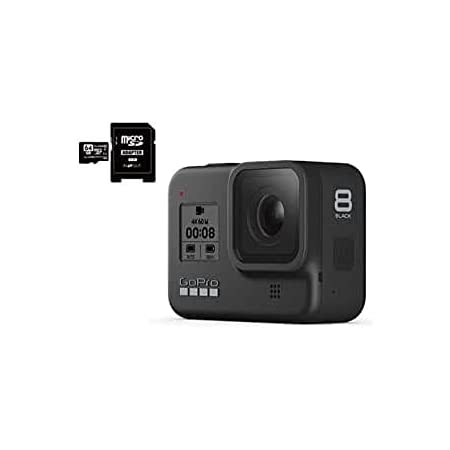 GoPro HERO8 Black ゴープロ ヒーロー8 ブラック ウェアラブル アクション カメラ CHDHX-801 ＋ マイクロ SD カード 64GB ＋ オリジナル 0.5m Cタイプ 予備充電ケーブル セット [並行輸入品]
