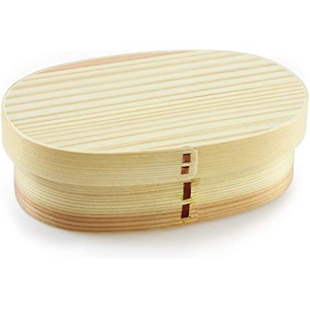 SEIDO まげわっぱ弁当箱 曲げわっぱ 日本製仕上げ 天然木使用 木製箸 帆布ランチバック ゴムバンドセット 500ml