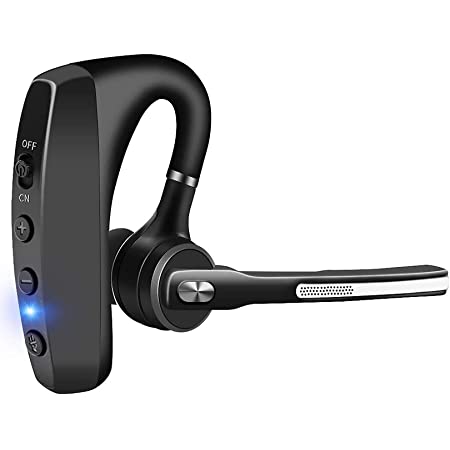 Link Dream bluetooth ヘッドセット 片耳 イヤホンマイク 20時間通話 200mAhバッテリー内蔵 bluetooth5.2 CVC8.0 ノイズキャンセリング ワイヤレス ハンズフリー通話 デュアルマイク 耳掛け型 左右耳兼用 SIRI/ミュート機能 ビジネスヘッドセット 軽量 高音質 二台接続可能 技適認証済 収納ボックス付 在宅勤務 オンライン会議 テレワーク LINE/ Zoom会議などに適用 日本語説明書付き