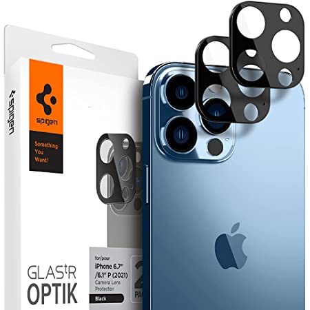 Spigen AlignMaster 全面保護 ガラスフィルム iPhone 13、iPhone 13 Pro 用 ガイド枠付き iPhone13、iPhone13Pro 対応 保護 フィルム フルカバー 2枚入