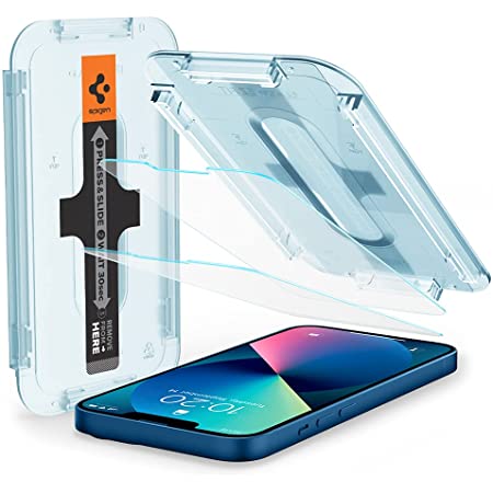 Spigen EZ Fit ガラスフィルム iPhone 13 Mini 用 貼り付けキット付き iPhone13 Mini 対応 保護 フィルム 2枚入