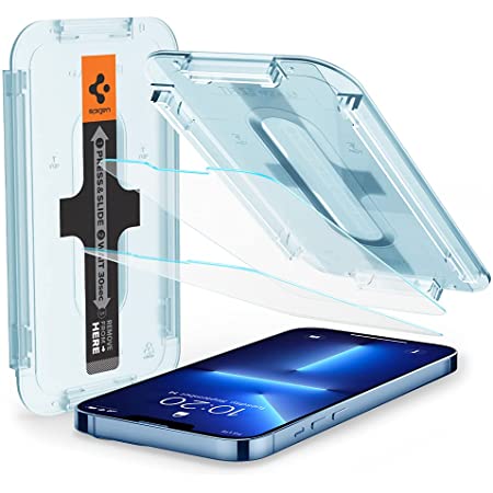 Spigen EZ Fit ガラスフィルム iPhone 13 Pro Max 用 貼り付けキット付き iPhone13Pro Max 対応 保護 フィルム 2枚入