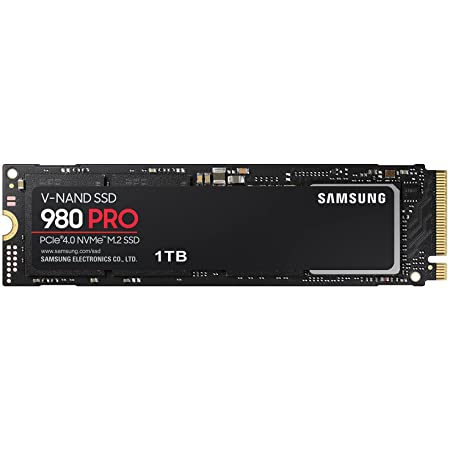 SAMSUNG 980 PRO MZ-V8P1T0B/IT PCIe Gen 4.0 x4、NVMe1.3対応 980 PRO M.2 SSD 1TB
