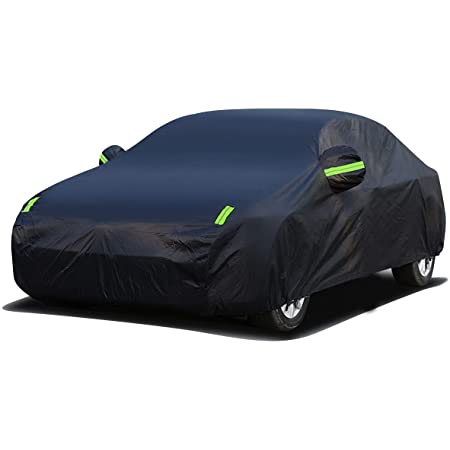 AUTOSKY 車カバー ボディカバー 防水性アップ カーカバー 自動車カバー 防水防塵防輻射紫外線 黄砂対策 (自動車2M：415×170×150cm)
