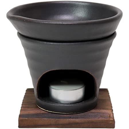 HIGHAWK アロマ炉 茶香炉 竹製 セラミック アロマ アロマバーナー キャンドルトレイサポート インテイア スタンドウォーマー 二重柱 50ml（ホワイト）