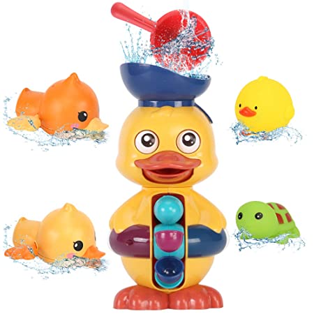 Bemixc お風呂おもちゃ 水遊び 吸盤付き スクイーズ玩具 歯がため 子供知育玩具 ６点 収納ケース付き