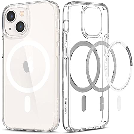 Spigen iPhone13 mini 用 ケース MagSafe対応 マグネット搭載 2重構造 米軍MIL規格取得 耐衝撃 すり傷防止 マグセーフ 適用カバー ワイヤレス充電対応 ウルトラ・ハイブリッド マグ ACS03322 (ホワイト)