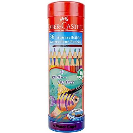 Faber-Castell ファーバーカステル ゴールドファーバーアクア水彩色鉛筆 パステルカラー12色セット 缶入