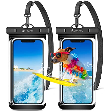 【全透明 & 2枚セット】 Syncwire 防水ケース スマホ用 iPhone 防水ケース IPX8認定 完全防水 保護密封 iPhone 13mini / 13 / 13 Pro / 13 Pro Max / iPhone 12 / 12mini / 12 Pro / 12 Pro Max/iPhone 11 Pro XS MAX XR X 8 7 6s 6 Plus SEに対応 7インチ以下多機種対応 FaceID認証 撮影 通話 水中撮影 お風呂 海水浴 水泳など適用