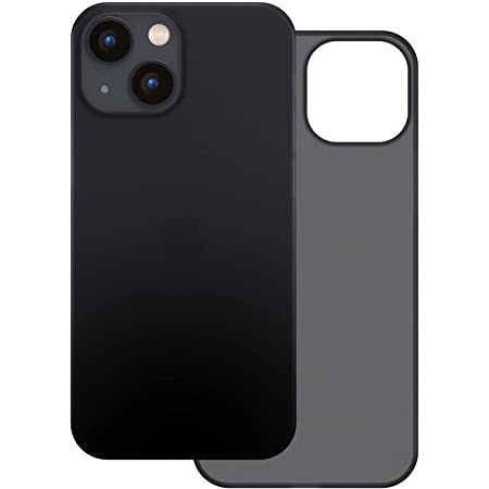 TORRAS 半透明 iPhone 13 mini 用 ケース 耐衝撃 米軍MIL規格取得 マット感 黄ばみなし ストラップホール付き 画面保護 レンズ保護 アイフォン 13 ミニ 用 カバー 5.4インチ マットブラック Guardian