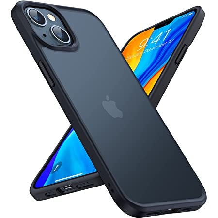 TORRAS 極薄 iPhone 13 mini 用 ケース 軽量 ガラスフィルム付属 マット質感 さらさら手触り 指紋防止 擦り傷防止 画面レンズ保護 ハード アイフォン13ミニ用 カバー 2021 ブラック Wisdom Series