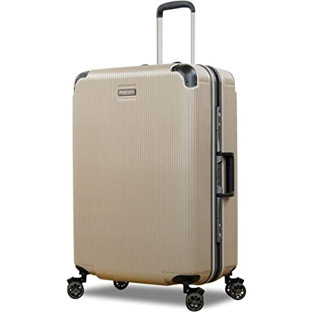 BRIGHTECH ブライテック スーツケース 極静音 サイレントキャスター 形状記憶フレーム 日本製ボディー TSAロック搭載 LLサイズ 93リットル MCR28 (X-Large, Gold)