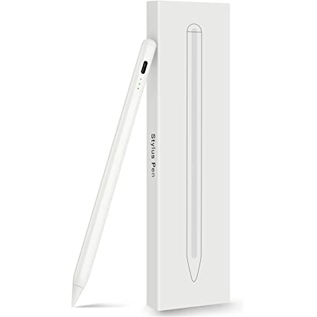 iPad ペン スタイラスペン タッチペン 超高感度 ipad pencil 極細 傾き感知 誤作動防止 磁気吸着機能対応 iPad専用ペン 軽量 ipad mini 6/ ipad mini 5/ ipad air 3/ ipad pro/ipad pro 3 など 2018年以降iPad対応 ホワイト