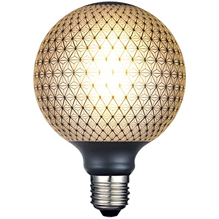 E26 エジソンバルブ LED電球 カレイドランプ Aタイプ(麻の葉柄) 10W-20W相当 電球色 裸電球 エジソン電球 装飾電球 装飾照明 和室 間接照明 和風 led レトロ デザイン照明led 和柄 インテリア ライト
