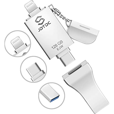 256G USB メモリー・2 in 1 USB2.0フラッシュドライブOTGメモリースティックマイクロ 携帯電話用 容量不足解消 マイクロペンドライブ 回転式USB Android + USB 3.0 Type C 変換アダプター (256G, Black)