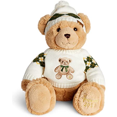 英国 Harrods [ハロッズ] 2021 クリスマスベア テディ ベアー ぬいぐるみ (32cm) [正規品] Christmas Bear 2021 Angus