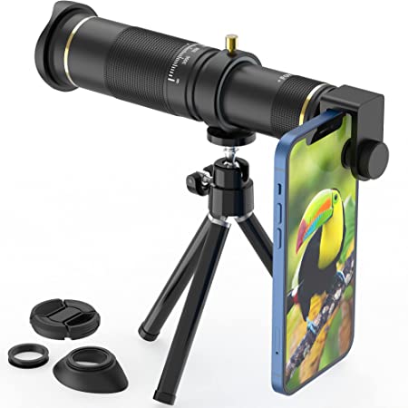 3－30倍HD 4ｋ 単眼望遠鏡 スマホ望遠レンズに適用 iPhone/Androidまたタブレットなどとの互換性 電話アダプター 調節可能な三脚付き 野鳥観察 山登り 釣り 戸外射撃 東京オリンピックなど様々な活動に利用できる