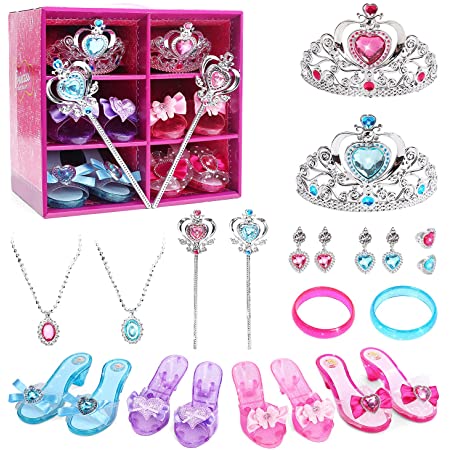 CUTE STONE プリンセスシューズ クラウンプリンセス アクセサリー ネックレス ブレスレット 指輪 宝石のおもちゃ 女の子へのプレゼント