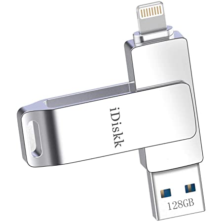 USBメモリ128GB SanDisk iXpand Mini iPhone iPad PC用 フラッシュドライブ USB-A Lightningコネクタ搭載 USB3.0 ブルー [並行輸入品]