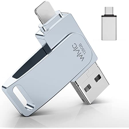 USBメモリ128GB SanDisk iXpand Mini iPhone iPad PC用 フラッシュドライブ USB-A Lightningコネクタ搭載 USB3.0 ブルー [並行輸入品]