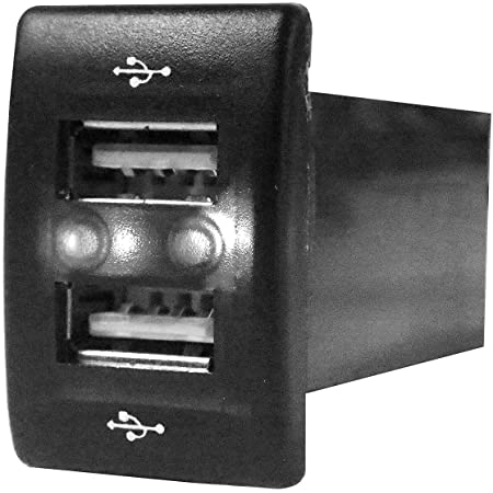 スズキAタイプ エブリイワゴン DA64W H17.8～ LED/ホワイト 2口 USBポート 充電 12V 2.1A 増設 パネル USBスイッチホールカバー 電源