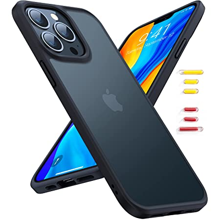 【軍用級全面保護】Humixx iPhone13用/ iPhone13 Pro用ガラスフィルム 10H強化ガラス 2枚入り 強力保護 高い光透過率 ガイド枠付き 気泡防止 指紋防止 iPhone13用 13Pro用フィルム (6.1 インチ)