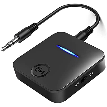 Bluetooth トランスミッター レシーバー 一台二役 Bluetooth 5.0 送信機 受信機 2台の機能を備え Bluetooth オーディオ トランスミッター 通話機能 ブルートゥース 送信機 3.5mmオーディオ 小型 充電しながら使用可