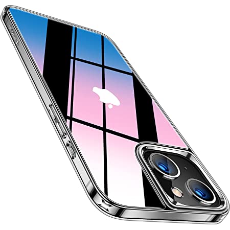 TORRAS 非ニュートン流体 iPhone 13 用 ケース 透明 耐衝撃 米軍MIL規格取得 超強保護力 20倍黄変防止 レンズ保護 滑り防止 2021 6.1インチ クリア アイフォン13用カバー ネイビーブルー Patronus Series