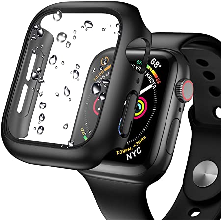 Miimall 対応 Apple Watch 6/SE/4/5 一体型ケース アップルウォッチ6 フイルム くもり止め スポーツ 防塵 傷防止 防衝撃 PC材質 全面保護ケース Apple Watch 5 カバー（44mm|ブルー）