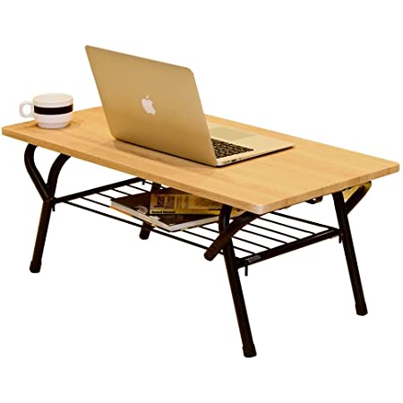 ローテーブル 収納付きしセンターテーブル コーヒーテーブル リビングテーブル シンプル 約幅90*奥行48*高さ41.5cm (ブラウン)
