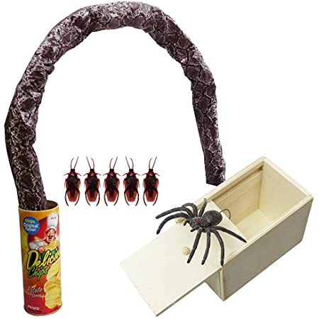 いたずらグッズセット 笑える おもしろ ビックリ サプライズ ゴキブリ クモ ヘビ おもちゃ ビックリ箱