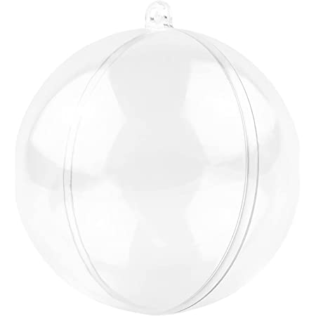 Wobekuy 透明な装飾ボール、24個の透明なクリスマス飾りボール、クリスマス飾りツリーのボール（6cm）