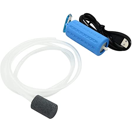 どこでもエアーポンプ 酸素ポンプ USB給電式 小型 軽量 バックル付き ポータブル 活餌 水槽 アウトドア
