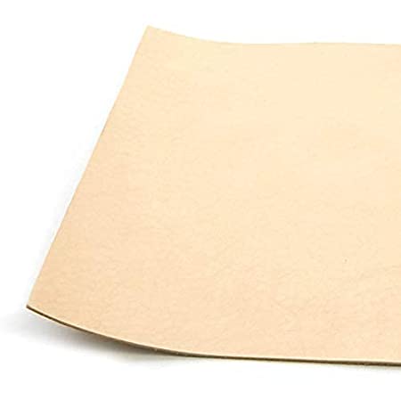 ヌメ床革 ナチュラル(生成り) 厚み約1.2~1.5ｍｍ 半裁サイズ200～250ds レザークラフト革材料