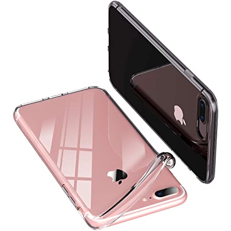 iPhone 7/8 Plus ケース 米軍MIL規格 衝撃吸収 〖透明 ソフトカバー 軽量 黄変防止 TPU〗 『四隅エアクッション すり傷防止』「magsafe Qi充電 ワイヤレス充電」〔半密閉音室 音質改善 ゲーマー向け〕 〈着脱簡単 SGS認証 ストラップ穴付き 滑り止め〉 アイフォン 7/8 プラス カバー 5.5インチ対応