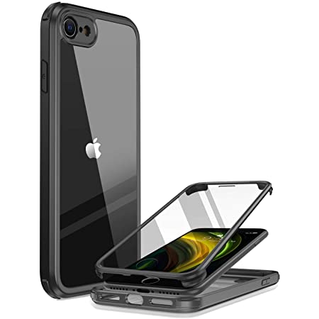 NIMASO ケース iPhone SE 第2世代 iPhone 8 7 用 ケース 強化ガラス 半透明 TPU カバー 4.7インチ用 NSC21G268 (iphone se2/8/7 用)