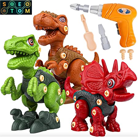 恐竜 おもちゃ 大工さんごっこおもちゃ電動ドリルおもちゃ 組み立ておもちゃ DIY恐竜立体パズル STEM知育玩具 安全な材料 おもちゃ 男の子 女の子 誕生日プレゼント